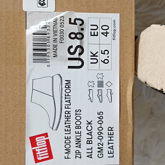 Fitflop F-Mode Leather Platform Zip Ankle Boots Women's Sz 8.5  EU 40 🆕 - Picture 3 of 11